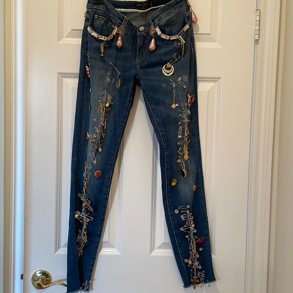 Dolce & Gabanna embellished jeans size 40